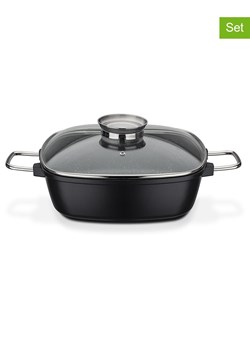GSW 2-częściowy zestaw "Gourmet Granit" w kolorze czarnym - 28 x 28 cm ze sklepu Limango Polska w kategorii Garnki - zdjęcie 188469497
