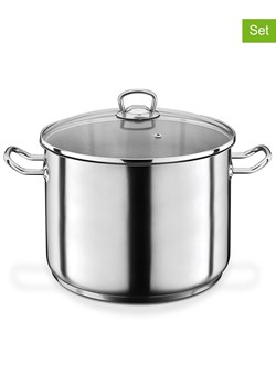 GSW 2-częściowy zestaw "Profi" w kolorze srebrnym - Ø 28 cm ze sklepu Limango Polska w kategorii Garnki - zdjęcie 188469515