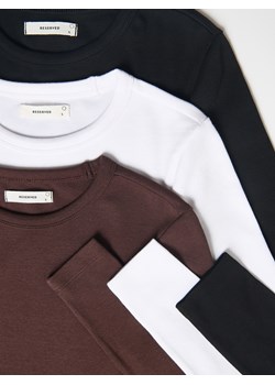 Reserved - Longsleeve z modalem - czarny ze sklepu Reserved w kategorii Bluzki damskie - zdjęcie 188470317