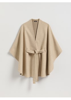 Reserved - Ponczo z wiązaniem - kremowy ze sklepu Reserved w kategorii Poncza - zdjęcie 188470376