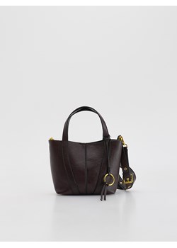 Reserved - Torebka shopper z zawieszką - mahoniowy ze sklepu Reserved w kategorii Torebki damskie - zdjęcie 188470418
