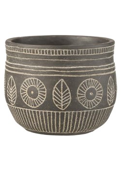 J Line Osłonka "Fresco M" w kolorze szarym na doniczkę - 15 x Ø 18 cm ze sklepu Limango Polska w kategorii Doniczki i osłonki - zdjęcie 188470949