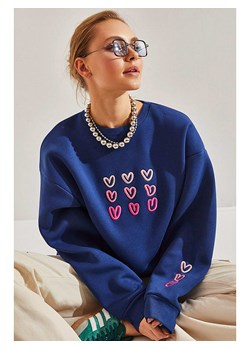 Bianco Lucci Bluza w kolorze granatowo-różowym ze sklepu Limango Polska w kategorii Bluzy damskie - zdjęcie 188471196