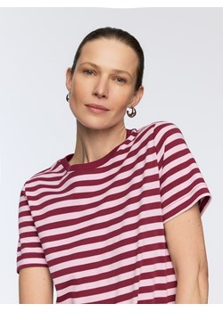 Reserved - T-shirt z bawełny merceryzowanej - pastelowy róż ze sklepu Reserved w kategorii Bluzki damskie - zdjęcie 188471586