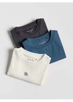 Reserved - Koszulka z haftem 3 pack - wielobarwny ze sklepu Reserved w kategorii Bluzki dziewczęce - zdjęcie 188471826