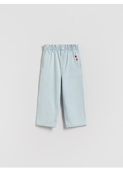 Reserved - Jeansy baggy w paski - niebieski ze sklepu Reserved w kategorii Spodnie dziewczęce - zdjęcie 188471836
