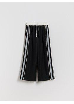 Reserved - Spodnie z koronkowymi lampasami - czarny ze sklepu Reserved w kategorii Spodnie dziewczęce - zdjęcie 188472569