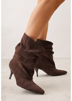 Brązowe Botki na Szpilce Typu Slouchy Anitai ze sklepu renee.pl w kategorii Botki - zdjęcie 188472898