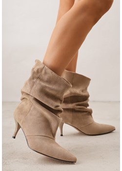 Ciemnobeżowe Botki na Szpilce Typu Slouchy Anitai ze sklepu renee.pl w kategorii Botki - zdjęcie 188472907