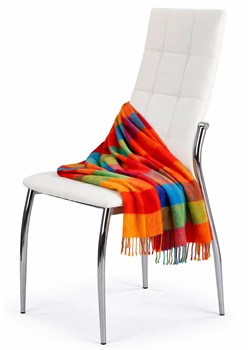 Białe Tapicerowane Krzesło Pikowane E9-N14 ze sklepu Edinos.pl w kategorii Krzesła - zdjęcie 188473289