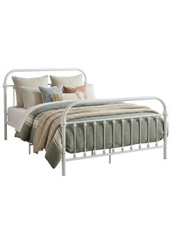 Białe industrialne łóżko 180x200 cm G4-B03 ze sklepu Edinos.pl w kategorii Łóżka i materace - zdjęcie 188473295