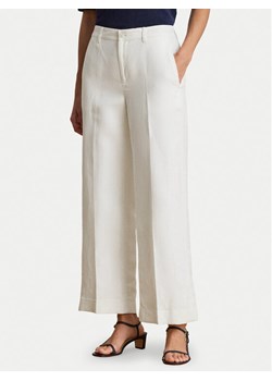 LAUREN RALPH LAUREN Spodnie materiałowe 200P08107001 Biały Wide Leg ze sklepu MODIVO w kategorii Spodnie damskie - zdjęcie 188474135