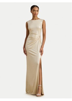 LAUREN RALPH LAUREN Sukienka wieczorowa 253P04060001 Beżowy Slim Fit ze sklepu MODIVO w kategorii Sukienki - zdjęcie 188474155