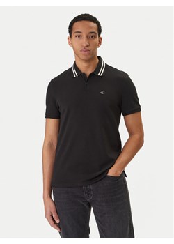 Calvin Klein Jeans Polo Monogram LV04RC276G Czarny Slim Fit ze sklepu MODIVO w kategorii T-shirty męskie - zdjęcie 188474247