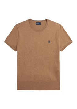 Polo Ralph Lauren T-Shirt 211971872007 Beżowy Slim Fit ze sklepu MODIVO w kategorii Bluzki damskie - zdjęcie 188474255