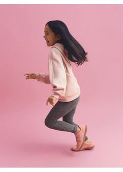 Reserved - Bawełniane legginsy z nadrukiem - ciemnoszary ze sklepu Reserved w kategorii Spodnie dziewczęce - zdjęcie 188475057