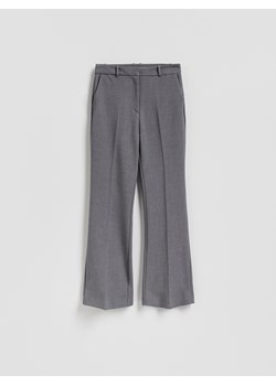 Reserved - Spodnie flare z kantem - ciemnoszary ze sklepu Reserved w kategorii Spodnie damskie - zdjęcie 188475065