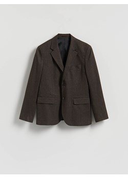 Reserved - Marynarka slim fit z wiskozą - ciemnobrązowy ze sklepu Reserved w kategorii Marynarki męskie - zdjęcie 188475196