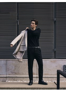 Reserved - Marynarka slim fit - beżowy ze sklepu Reserved w kategorii Marynarki męskie - zdjęcie 188475268