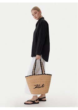 Torebka KARL LAGERFELD B1W46070 Beżowy ze sklepu eobuwie.pl w kategorii Torby letnie - zdjęcie 188475756