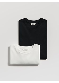 Reserved - T-shirt oversize z merceryzowanej bawełny - czarny ze sklepu Reserved w kategorii Bluzki damskie - zdjęcie 188476287