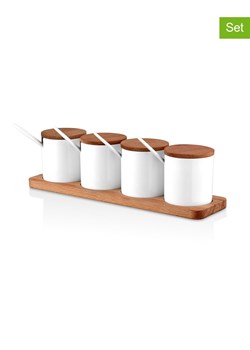 Violeta Home 5-częściowy zestaw w kolorze jasnobrązowo-białym na przyprawy ze sklepu Limango Polska w kategorii Młynki do soli i pieprzu - zdjęcie 188476337