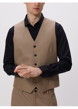Reserved - Kamizelka garniturowa - beżowy ze sklepu Reserved w kategorii Kamizelki męskie - zdjęcie 188477859