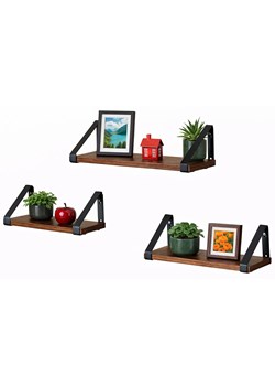 Zestaw 3 sztuk półek ściennych industrialnych G6-E33 ze sklepu Edinos.pl w kategorii Półki - zdjęcie 188478315