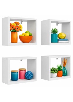 Zestaw Białych Półek Skandynawskich K9-L67 ze sklepu Edinos.pl w kategorii Półki - zdjęcie 188478316