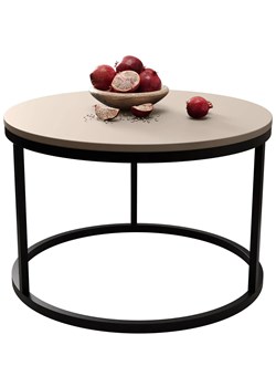 Kaszmirowy nowoczesny okrągły stolik kawowy do salonu S4-A50 ze sklepu Edinos.pl w kategorii Stoliki kawowe - zdjęcie 188478767