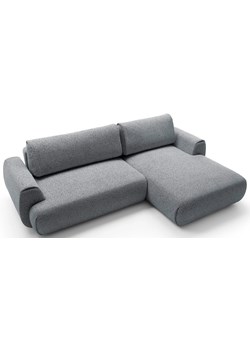 Popielata kanapa narożna rozkładana z pojemnikiem F4-L82 ze sklepu Edinos.pl w kategorii Narożniki - zdjęcie 188478855