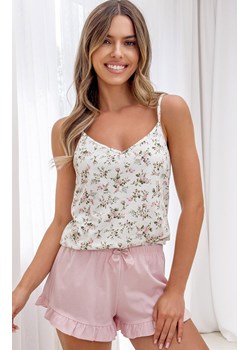 Donna piżama bawełniana na ramiączkach Emilia top, Kolor ecru-wzór, Rozmiar S, Donna ze sklepu Intymna w kategorii Piżamy damskie - zdjęcie 188478885