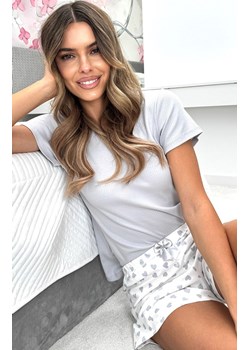 Donna piżama damska z krótkim rękawem szara Love short, Kolor szary-wzór, Rozmiar S, Donna ze sklepu Intymna w kategorii Piżamy damskie - zdjęcie 188478896