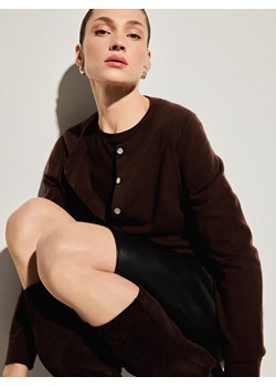 Mohito - Brązowy kardigan - ciemnobrązowy ze sklepu Mohito w kategorii Swetry damskie - zdjęcie 188480935
