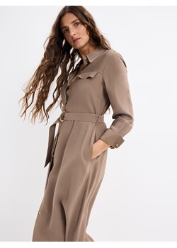 Mohito - Koszulowa sukienka midi - brązowy ze sklepu Mohito w kategorii Sukienki - zdjęcie 188481187