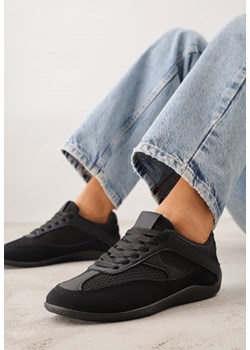 Czarne Sneakersy z Geometrycznym Wzorem Elrineth ze sklepu renee.pl w kategorii Buty sportowe damskie - zdjęcie 188481255