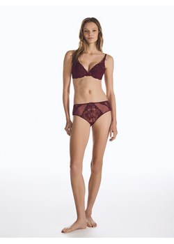 Reserved - Majtki figi z haftem - mahoniowy ze sklepu Reserved w kategorii Majtki damskie - zdjęcie 188482099
