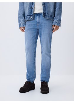 Reserved - Jeansy slim z efektem sprania - niebieski ze sklepu Reserved w kategorii Jeansy męskie - zdjęcie 188482156