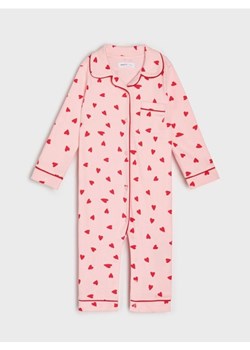 Sinsay - Bawełniany pajacyk ze wzorem w serca - różowy ze sklepu Sinsay w kategorii Pajacyki - zdjęcie 188483006