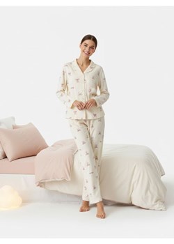 Sinsay - Piżama dwuczęściowa z motywem kokard - kremowy ze sklepu Sinsay w kategorii Piżamy damskie - zdjęcie 188483078