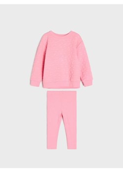 Sinsay - Komplet: bluza i legginsy - różowy ze sklepu Sinsay w kategorii Komplety niemowlęce - zdjęcie 188483149