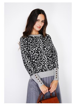 ASSUILI Sweter w kolorze czarno-szarym ze sklepu Limango Polska w kategorii Swetry damskie - zdjęcie 188483465