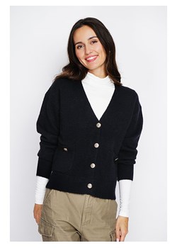 ASSUILI Kaszmirowy kardigan w kolorze czarnym ze sklepu Limango Polska w kategorii Swetry damskie - zdjęcie 188483527