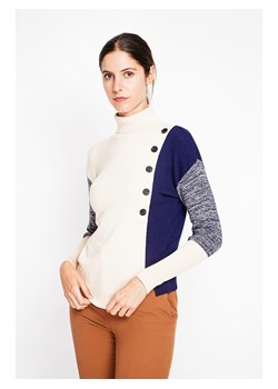 ASSUILI Sweter w kolorze kremowo-granatowym ze sklepu Limango Polska w kategorii Swetry damskie - zdjęcie 188483698