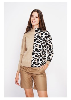 ASSUILI Sweter w kolorze czarno-beżowo-białym ze sklepu Limango Polska w kategorii Swetry damskie - zdjęcie 188483819