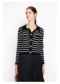 ASSUILI Kardigan w kolorze czarno-białym ze sklepu Limango Polska w kategorii Swetry damskie - zdjęcie 188483855