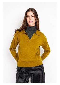 ASSUILI Sweter w kolorze musztardowym ze sklepu Limango Polska w kategorii Swetry damskie - zdjęcie 188483919