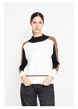 ASSUILI Sweter w kolorze biało-czarno-karmelowym ze sklepu Limango Polska w kategorii Swetry damskie - zdjęcie 188484099