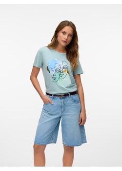 Vero Moda Koszulka w kolorze turkusowym ze sklepu Limango Polska w kategorii Bluzki damskie - zdjęcie 188485579