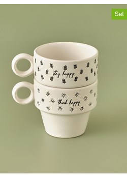 BELLA MAISON Kubki (2 szt.) "Simple Espresso" w kolorze biało-czarnym do kawy - 105 ml ze sklepu Limango Polska w kategorii Dzbanki i zaparzacze - zdjęcie 188489628